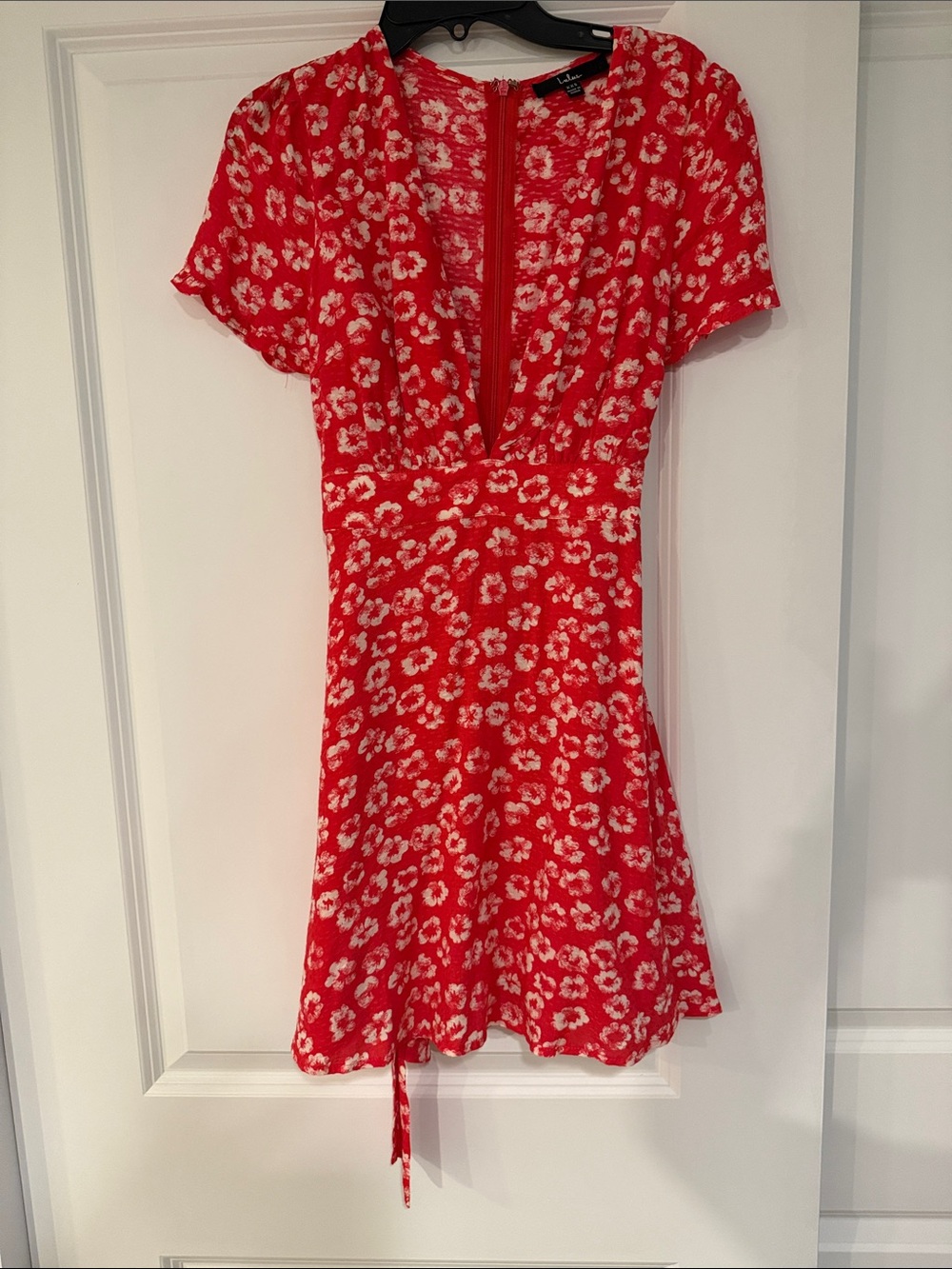 Lulu's Red Floral Mini Dress